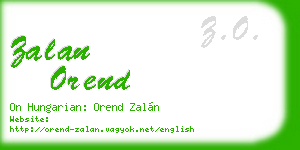 zalan orend business card